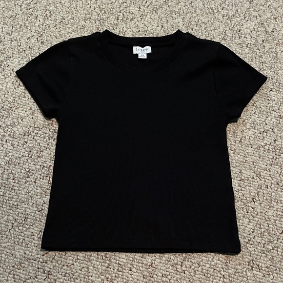 J. Crew Ribbed Cropped Tee - Picture 1 of 4